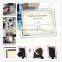 cheap beveled frameless glass certificate frame for graduation gifts