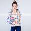 custom women full printed zipper-up hoodies sweatshirts