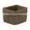 Polypropylene crochet basket taupe color