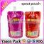 Yason fin seal gusseted pouch pouches/bags/films car washing products/stand up spout pouch