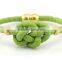 Fashion Jewelry Healthy Metal in Gold Plating Clasp Bracelet Women Snake Leather Bracelet