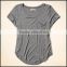 custom tshrit women oversized tshirt wholesale women with long line                        
                                                Quality Choice