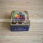 embossing bird square cookie tin box