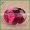 high quality polished 8*10mm 5# red color oval cut imitation synthetic rough ruby gemstone