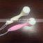 2016 new design long handle high quality beautiful transparent package face cleaning brushes