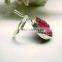 Ruby Raw Gemstone Ring, Red Ruby Rough Gemstone Ring, Natural Ruby Sterling Silver Matt Finish Ring