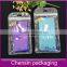 clear plastic zipper bag within printing flower/cell phone mobile case packaging sleeve/transparent poly bag