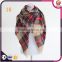 wholesale 19 colors winter tartan scarf women fashion blanket plaid scarf blue plaid scarf