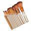 12pcs portable private label cosmetic brush set facial cleansing makeup wholesale