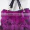 Luxury design fox fur handbag for women