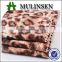 Shaoxing knitted dty both side brush poly spandex leopard print jersey fabric