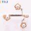 >>>2016 Women Fashion Korean Style Pearl Open Flower Rings Gold Plated Rhinestone Diamond Engagement Ring for Lady YIWU T&J/