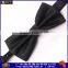 High qulaity cheap polyester woven black bowtie for men