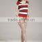 ladies' scoop neck vest pullover stripes &jersey knitted sweater