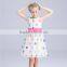 Casual dress OEM service sleeves dot girls cotton frock designs