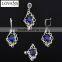 Silver Jewelry Set 925 Off You Sapphire Silver Wedding Earrings TZ-0181