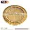 Round wooden serving tray for hotel