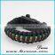 Multi-Color outdoor Ajustable Survival paracord bracelet with logo