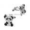 2015 new arrival hot selling 3D panda customized custom engraved logo cufflinks