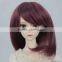 fashionable short straight wine-red synthetic bjd/blythe doll wig