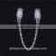 Cheap Safety Chain 925 Silver Round clasp Pave stones New Jewelry for Woman Bracelet s925 Logo gemstone silver jewelry A008