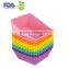 Vibrant Colors Silicone Square Cupcake Liners