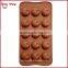 BT0087 New Bakeware Mold With 15 Holes Silicone Chocolate Molds With The Rising Sun