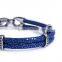 Mens genuine stingray leather bracelet inlay black zircon