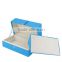 Chinese factories wholesale custom high-grade leather jewelry box, blue ring box