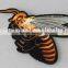High Quality Beautiful Bee Patch 3d Custom Embroidery Trim for Clothing