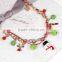 Top selling amazon Christmas jewelry epoxy with alloy gold chain 2016 snowman pendant necklace
