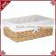 Water hyacinth woven home daily goods storage basket with liner
