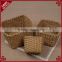 New set of 3 stackable design paper rope hand woven gift decorative small baskets