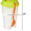 Portable Salad Container For Lunch To Go Includes Plastic Salad Shaker,Plastic Dressing Containers and Forks Compact