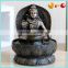 Black colour Fengshui india Buddha water fountain with light