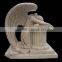 Western Style Marble Weeping Angel Memorial Headstone