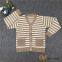 Two-color Strip Long Sleeves Cardigan Sweater for Children
