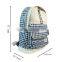 Grid Pattern School Backpack Cute for Girls with Bottons