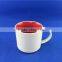 16 oz glazed red color ceramic sublimation coffee mug