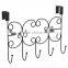 Home Office Decorative Metal Hanger Holder Over the Door 5 Hanger Rack