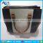 Double zippers tote bag custom printed fashion bag