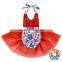 2017 Newest Fourth Of July Baby Girls Tutu Romper Plain Red Sequin Baby Tutu Romper Wholesale Toddlers Tieback Rompers Clothes