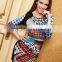 Newest top rated spandex long sleeve round neck colorful dress