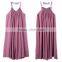 Latest Childern Lilac Gathered Neckline Colorful Beads Kids Beautiful Model Frock Neck Design Dresses HSd5107
