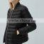 outdoor keep warm women black quited feather down winter coat