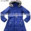 Women winter coat slim long jacket with belt