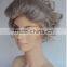 DELUXE GREY CURLY QUEEN ELIZABETH ROYAL OLD LADY GRANNY WIG