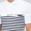 MGOO Customzied Black And White Stripe Polo Shirts Short Sleeves Muscle Shirts In Rib