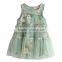 F10031A summer printed chiffion dress girls one piece dress new girls flower dress
