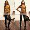 custom euramerican v neck style cotton long sleeve fit women t shirt